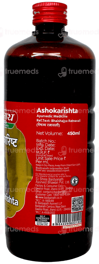 Baidyanath Ashokarishta Tonic 450Ml