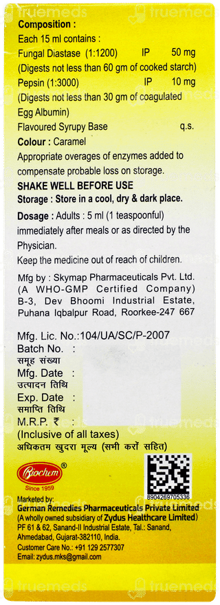 Byzyme Pineapple Flavour  Syrup 100ml