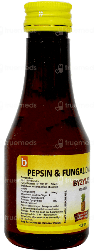 Byzyme Pineapple Flavour  Syrup 100ml