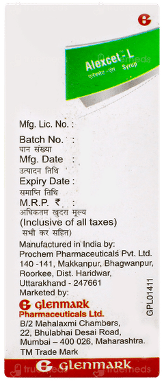 Alexcet L Syrup 30ml