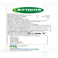 Aptidor Pineapple Flavour Syrup 200ml