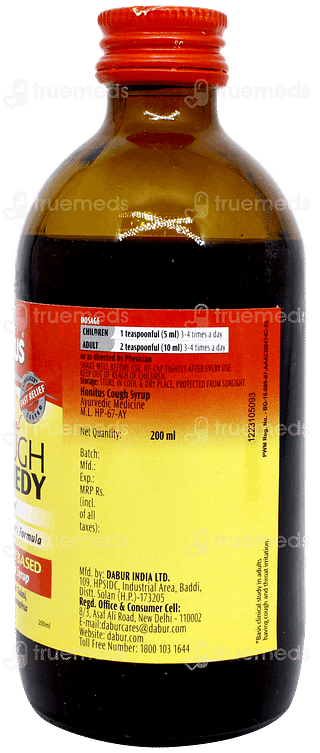 Dabur Honitus Herbal Cough Remedy Syrup 200ml