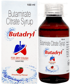 Butadryl Strawberry Flavour Sugar Free Syrup 100ml Butadryl Strawberry Flavour Sugar Free Syrup 100ml