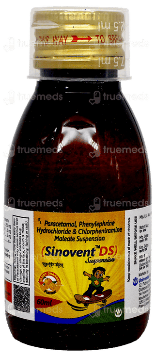 Sinovent Ds Tangy Orange Flavour Suspension 60Ml