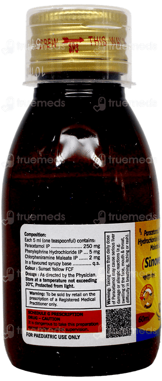 Sinovent Ds Tangy Orange Flavour Suspension 60Ml