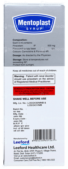 Mentoplast Syrup 100ml Mentoplast Syrup 100ml