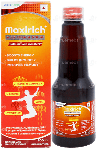 Maxirich Orange And Mango Flavour Syrup 200ml