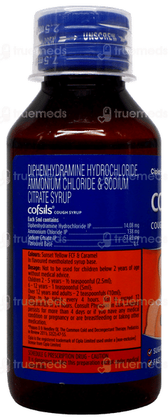 Cofsils Sugar Free Cough Syrup 100Ml Cofsils Sugar Free Cough Syrup 100Ml