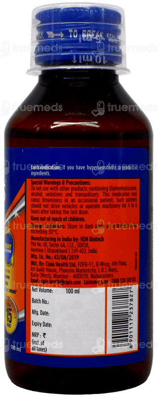 Cofsils Sugar Free Cough Syrup 100Ml