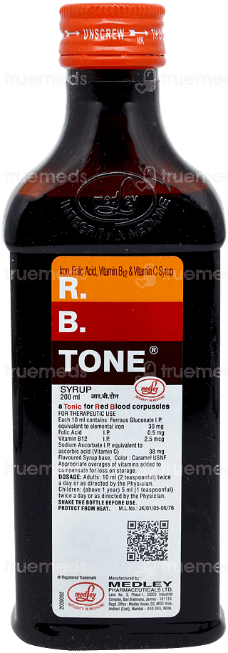 R B Tone Syrup 200ml