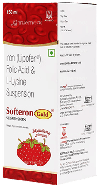 Softeron Gold Strawberry Flavour Suspension 150Ml