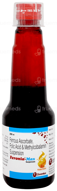 Feronia Max Orange Flavour Suspension 200ml Feronia Max Orange Flavour Suspension 200ml