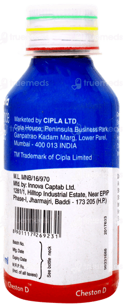 Cheston D Sugar Free Syrup 100ml