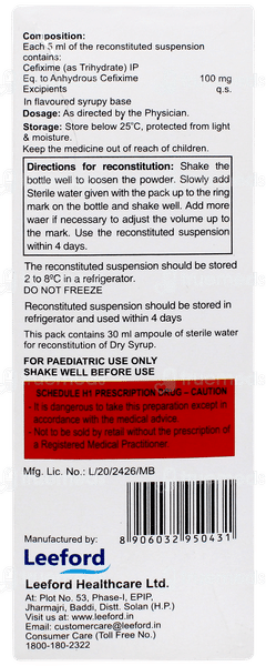 Cefitaxe 100 Strawberry Flavour Suspension 30ml