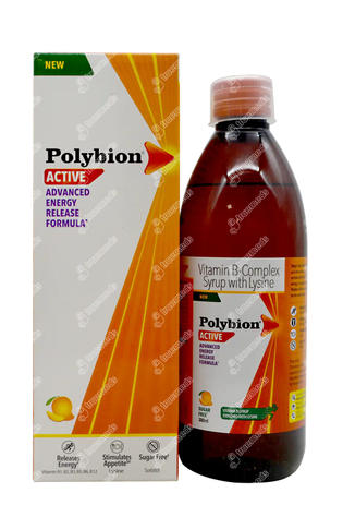 Polybion Active Advanced Energy Release Formula Mango Flavour Sugar Free Syrup 300 ML