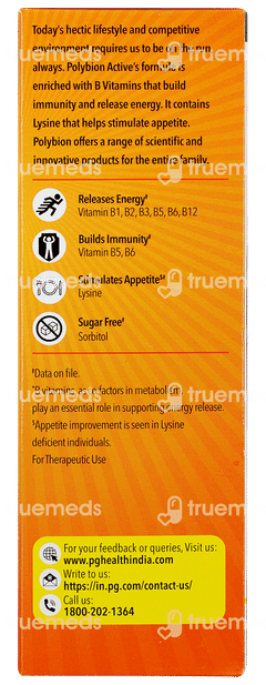 Polybion Active Sugar Free Syrup 300ml
