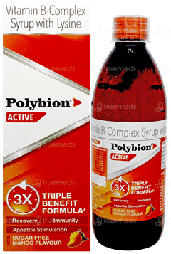 Polybion Active Mango Flavour Sugar Free Syrup 300Ml Polybion Active Mango Flavour Sugar Free Syrup 300Ml