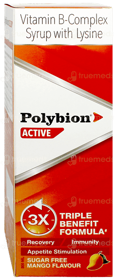 Polybion Active Mango Flavour Sugar Free Syrup 300Ml