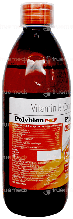 Polybion Active Mango Flavour Sugar Free Syrup 300Ml