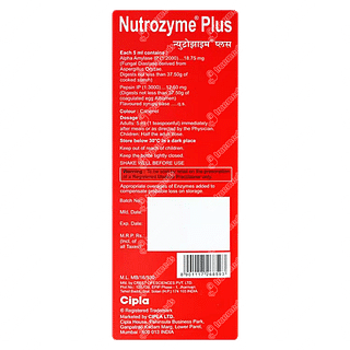 Nutrozyme Plus Mixed Fruits Flavour Syrup 200 ML