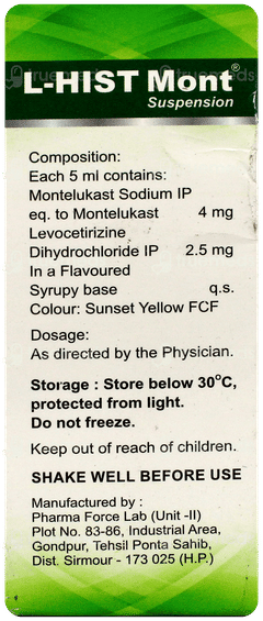 L Hist Mont Syrup 60Ml