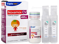 Novamox Cv Forte Tangy Orange Flavour Syrup 60ml Novamox Cv Forte Tangy Orange Flavour Syrup 60ml