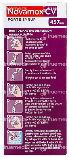 Novamox Cv Forte Tangy Orange Flavour Syrup 60ml Novamox Cv Forte Tangy Orange Flavour Syrup 60ml