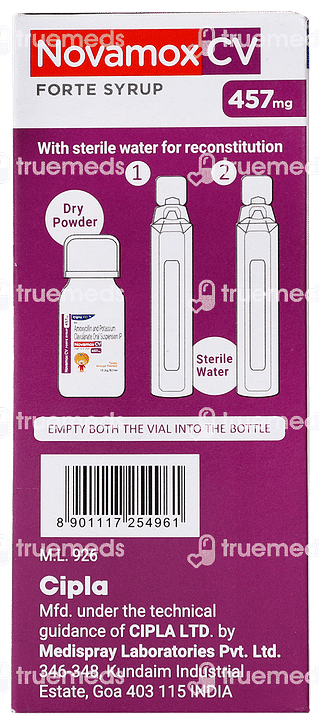 Novamox Cv Forte 400/57 MG Syrup 60 ML