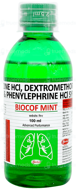 Biocof Mint Syrup 100ml