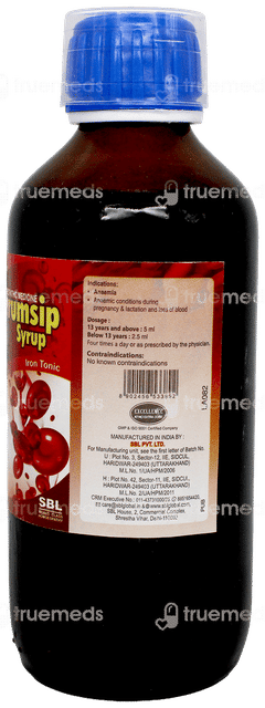 Sbl Ferrum Sip Syrup 180Ml Sbl Ferrum Sip Syrup 180Ml