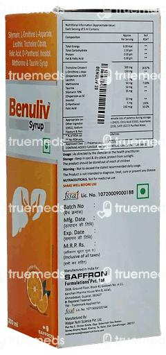 Benuliv Tangy Orange Flavour Syrup 200ml