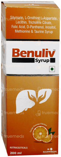 Benuliv Tangy Orange Flavour Syrup 200Ml