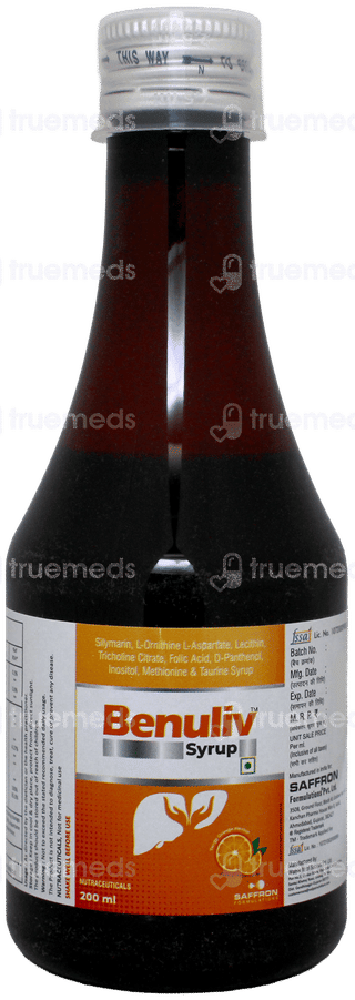 Benuliv Tangy Orange Flavour Syrup 200Ml