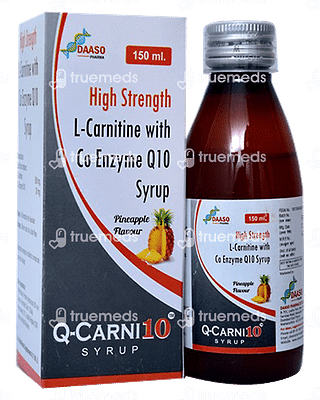 Q Carni 10 Pineapple Flavour Syrup 150 ML