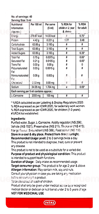 Cogvin Mango Flavour Syrup 200ml