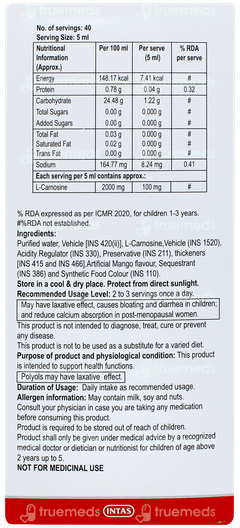 Cogvin Mango Flavour Syrup 200ml