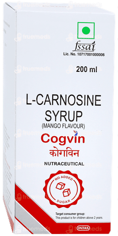 Cogvin Mango Flavour Syrup 200ml