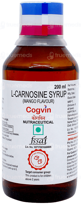 Cogvin Mango Flavour Syrup 200ml