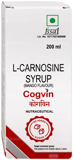 Cogvin Mango Flavour Syrup 200Ml