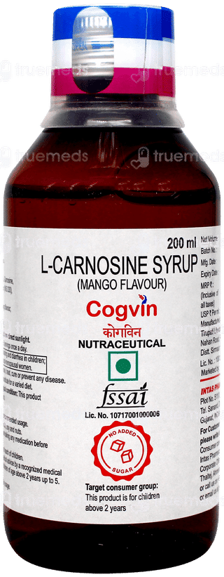 Cogvin Mango Flavour Syrup 200Ml