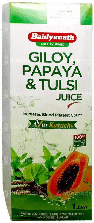 Baidyanath Giloy Papaya & Tulsi No Added Sugar Juice 1Litre