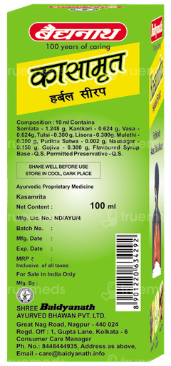 Baidyanath Kasamrit Herbal Syrup 200ml