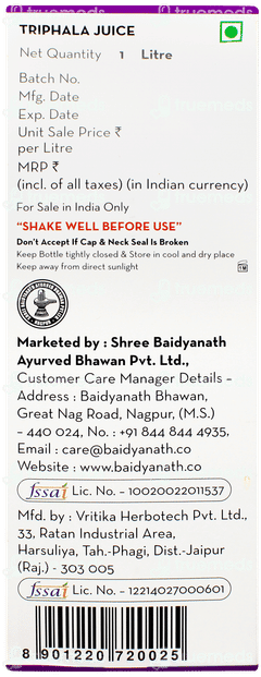 Baidyanath Triphala Juice 1000 ML