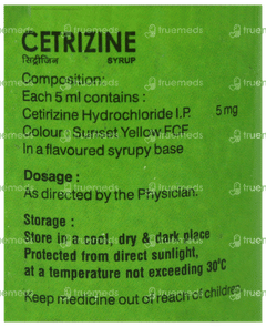 Cetrizine Syrup 60Ml Cetrizine Syrup 60Ml