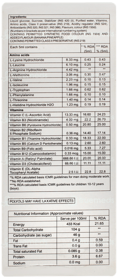 Best 22 Plus Banana And Pineapple Flavour Syrup 200ml