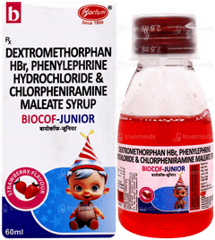 Biocof Junior Strawberry Flavour Syrup 60ml