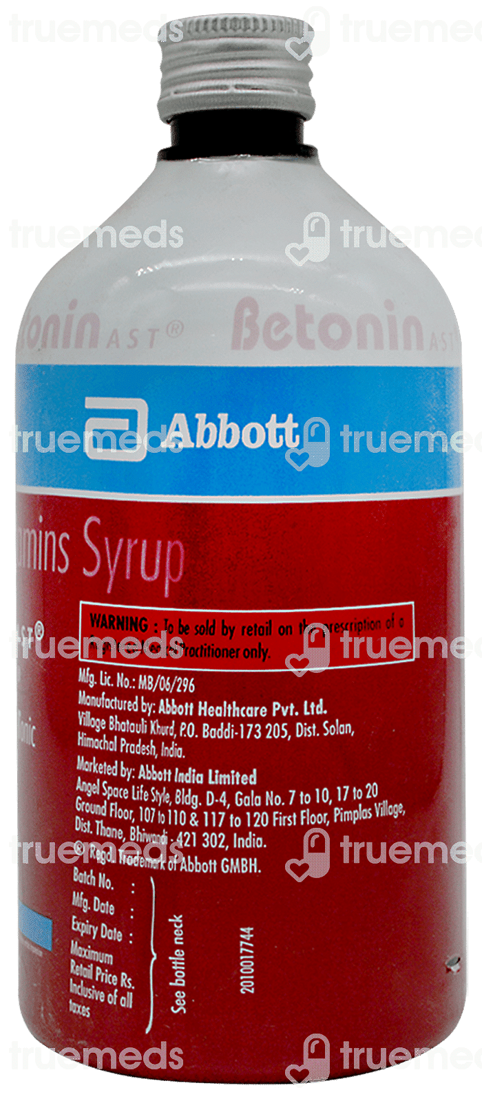 Betonin Ast Sugar Free Syrup 420 Ml - Uses, Side Effects, Dosage, Price ...