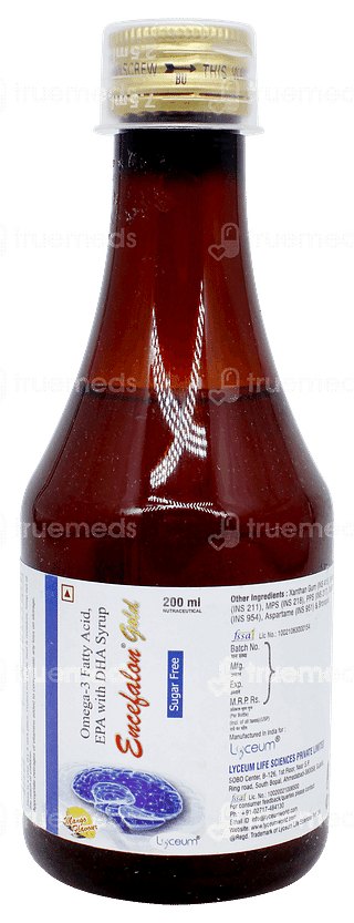 Encefalon Gold Mango Flavour Sugar Free Syrup 200ml