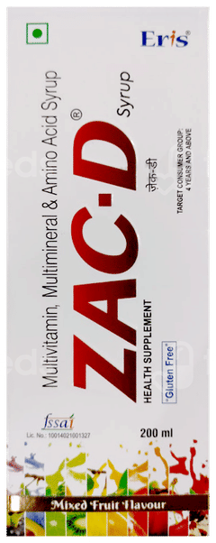 Zac D Mixed Fruit Flavour Syrup 200ml