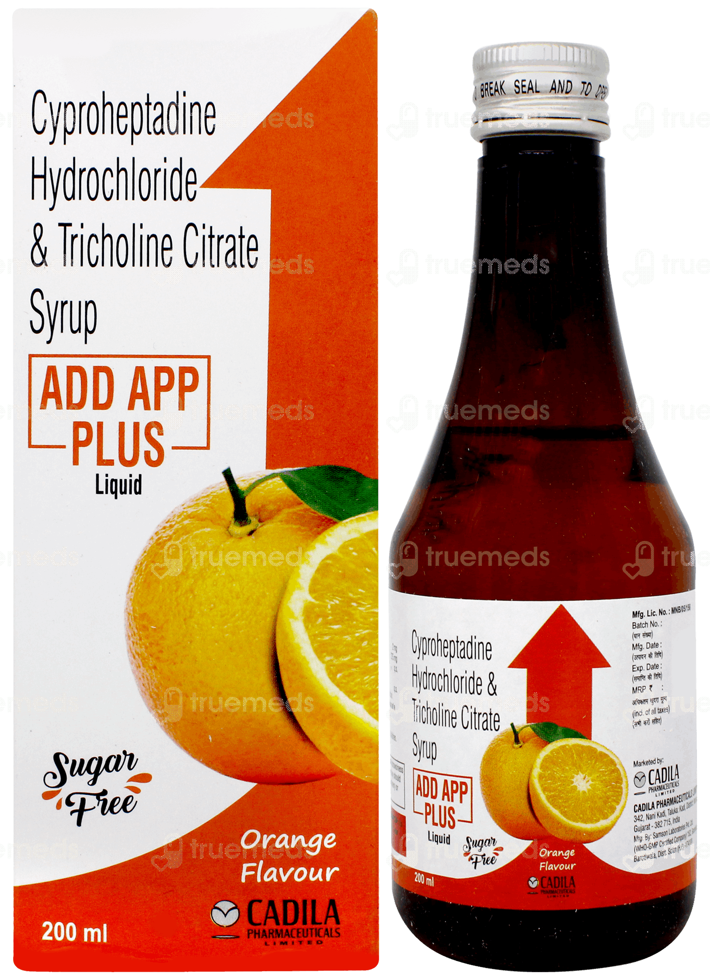 Add App Plus Orange Flavour Sugar Free Liquid 200Ml
